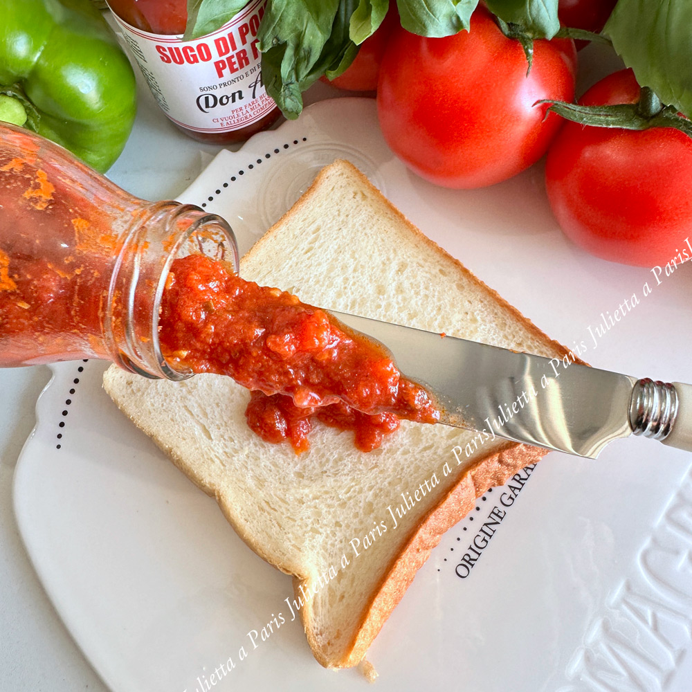 イタリアのドンアントニオのピザトースト用のトマトソース